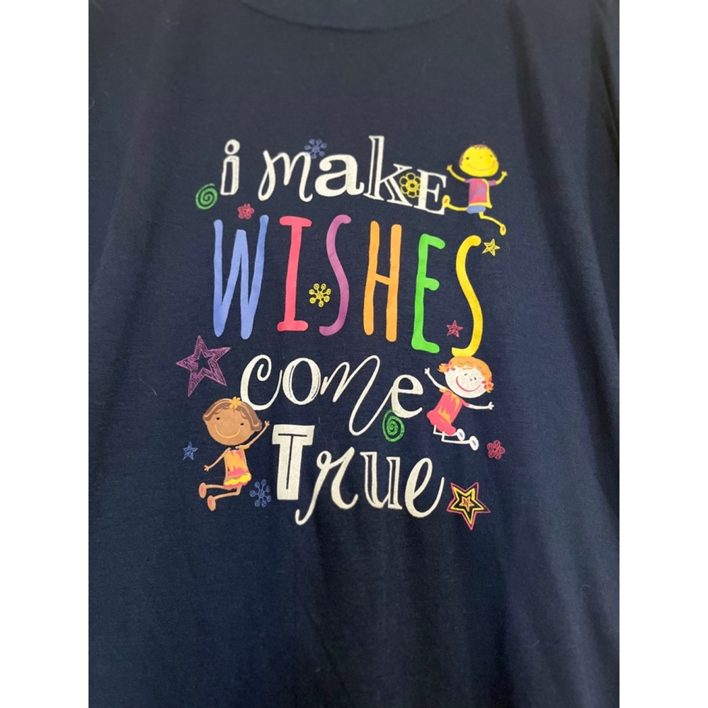 EUC Women's “I Make Wishes Come True” T-shirt Size L Blue - Picture 3 of 4